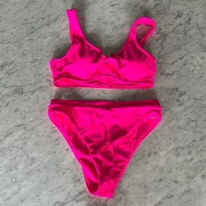 Hot Pink cut out bikini